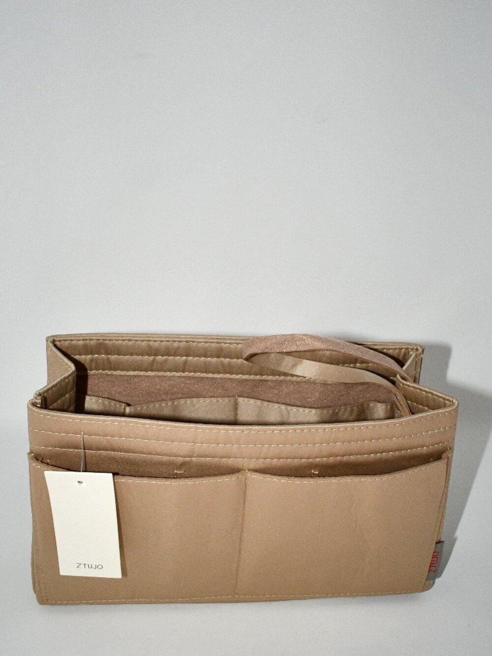 ZTUJO Purse Organizer Insert, Small Silky Beige Handbag Tote Organizer, NWT